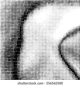  Ink Print Distress Background . Dots Grunge Texture. Vector.