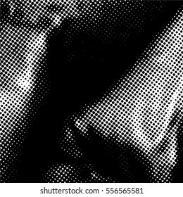 Ink Print Distress Background . Dots Grunge Texture. Vector.