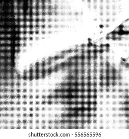  Ink Print Distress Background . Dots Grunge Texture. Vector.