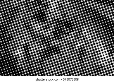  Ink Print Distress Background . Dots Grunge Texture. Vector.