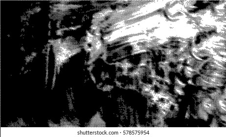 Ink Print Distress Background . Dots Grunge Texture. Vector
