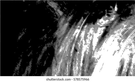 Ink Print Distress Background . Dots Grunge Texture. Vector