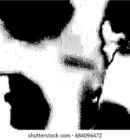  Ink Print Distress Background . Dots Grunge Texture. Vector.