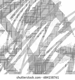 Ink Print Distress Background . Dots Grunge Texture. Vector.