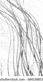 Ink Print Distress Background . Dots Grunge Texture. Vector.