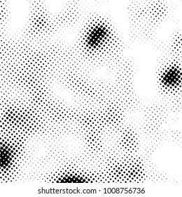 Ink Print Distress Background . Grunge Texture. Abstract Black and white illustration. Vector.