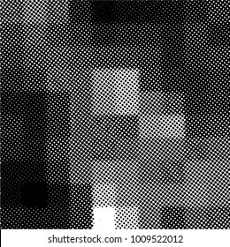 Ink Print Distress Background . Grunge Texture. Abstract Black and white illustration. Vector.