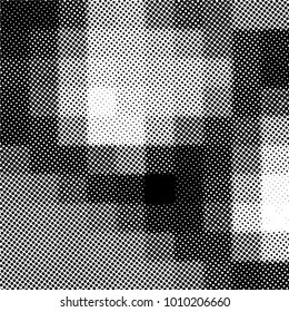 Ink Print Distress Background . Grunge Texture. Abstract Black and white illustration. Vector.