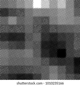 Ink Print Distress Background . Grunge Texture. Abstract Black and white illustration. Vector.