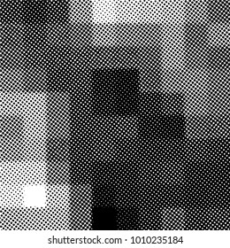Ink Print Distress Background . Grunge Texture. Abstract Black and white illustration. Vector.