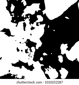 Ink Print Distress Background . Grunge Texture. Abstract Black and white illustration. Vector.