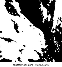 Ink Print Distress Background . Grunge Texture. Abstract Black and white illustration. Vector.