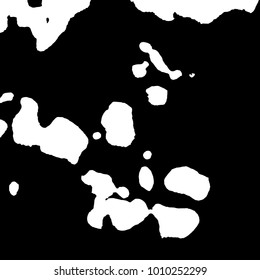 Ink Print Distress Background . Grunge Texture. Abstract Black and white illustration. Vector.