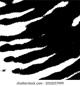 Ink Print Distress Background . Grunge Texture. Abstract Black and white illustration. Vector.