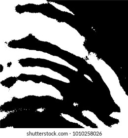Ink Print Distress Background . Grunge Texture. Abstract Black and white illustration. Vector.
