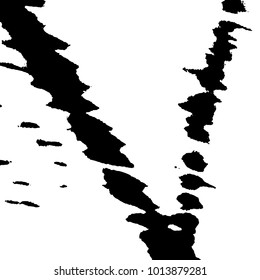 Ink Print Distress Background . Grunge Texture. Abstract Black and white illustration. Vector.