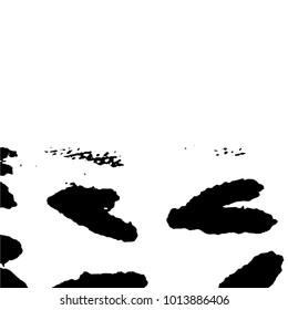 Ink Print Distress Background . Grunge Texture. Abstract Black and white illustration. Vector.