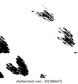 Ink Print Distress Background . Grunge Texture. Abstract Black and white illustration. Vector.