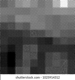 Ink Print Distress Background . Grunge Texture. Abstract Black and white illustration. Vector.