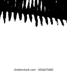 Ink Print Distress Background . Grunge Texture. Abstract Black and white illustration. Vector.