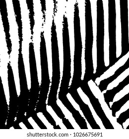Ink Print Distress Background . Grunge Texture. Abstract Black and white illustration. Vector.