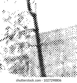 Ink Print Distress Background . Grunge Texture. Abstract Black and white illustration. Vector.halftone