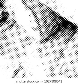 Ink Print Distress Background . Grunge Texture. Abstract Black and white illustration. Vector.halftone
