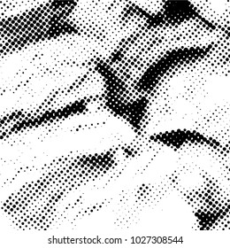 Ink Print Distress Background . Grunge Texture. Abstract Black and white illustration. Vector.halftone
