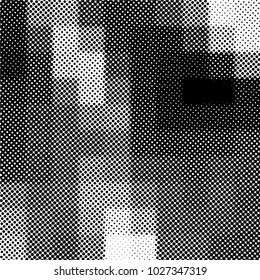 Ink Print Distress Background . Grunge Texture. Abstract Black and white illustration. Vector.