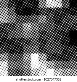 Ink Print Distress Background . Grunge Texture. Abstract Black and white illustration. Vector.