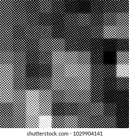 Ink Print Distress Background . Grunge Texture. Abstract Black and white illustration. Vector.halftone