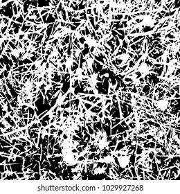 Ink Print Distress Background . Grunge Texture. Abstract Black and white illustration. Vector.