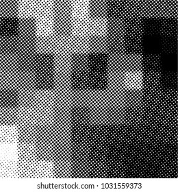 Ink Print Distress Background . Grunge Texture. Abstract Black and white illustration. Vector.halftone
