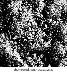 Ink Print Distress Background . Grunge Texture. Abstract Black and white illustration. Vector.