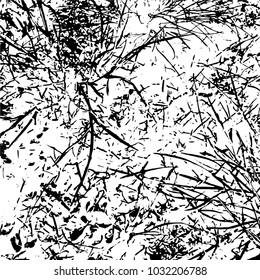Ink Print Distress Background . Grunge Texture. Abstract Black and white illustration. Vector.