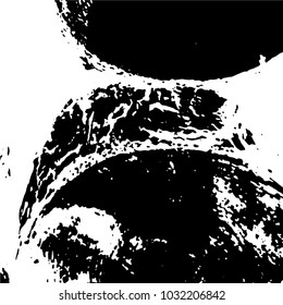 Ink Print Distress Background . Grunge Texture. Abstract Black and white illustration. Vector.