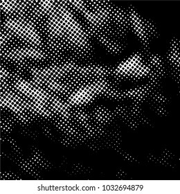 Ink Print Distress Background . Grunge Texture. Abstract Black and white illustration. Vector.halftone