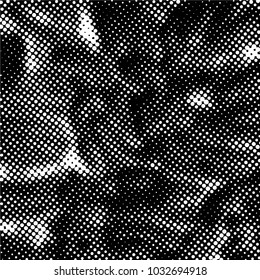 Ink Print Distress Background . Grunge Texture. Abstract Black and white illustration. Vector.halftone