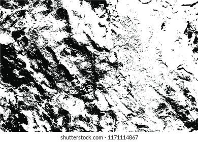 Ink Print Distress Background . Grunge Texture. Abstract Black and white illustration. Vector.