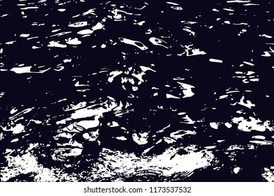 Ink Print Distress Background . Grunge Texture. Abstract Black and white illustration. Vector.