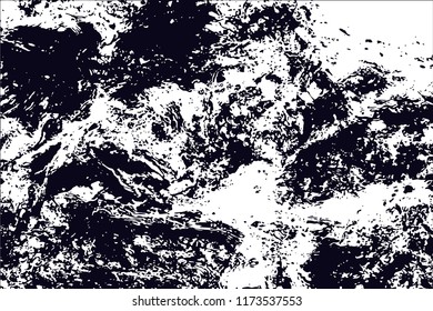 Ink Print Distress Background . Grunge Texture. Abstract Black and white illustration. Vector.
