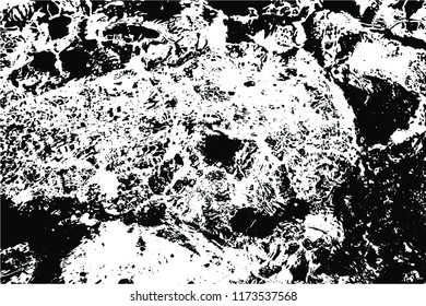 Ink Print Distress Background . Grunge Texture. Abstract Black and white illustration. Vector.