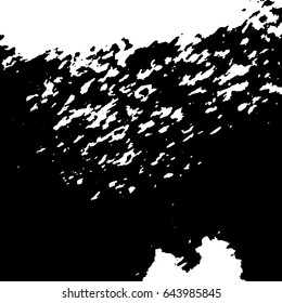 Ink Print Distress Background . Grunge Texture. Abstract Black and white illustration. Vector.
