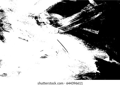 Ink Print Distress Background . Grunge Texture. Abstract Black and white vector illustration.