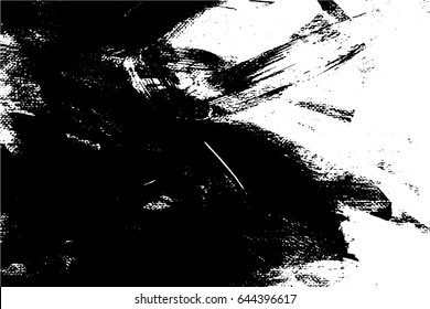 Ink Print Distress Background . Grunge Texture. Abstract Black and white vector illustration.