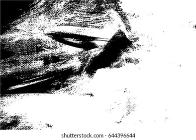 Ink Print Distress Background . Grunge Texture. Abstract Black and white vector illustration.