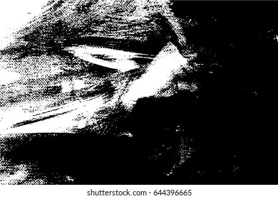 Ink Print Distress Background . Grunge Texture. Abstract Black and white vector illustration.