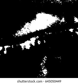 Ink Print Distress Background . Grunge Texture. Abstract Black and white vector illustration.