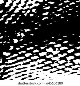 Ink Print Distress Background . Grunge Texture. Abstract Black and white vector illustration.