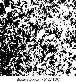 Ink Print Distress Background . Grunge Texture. Abstract Black and white illustration. Vector.